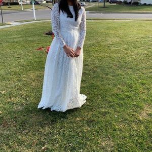 White lace bridal shower/wedding dress